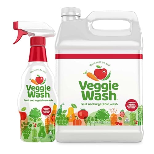 Veggie Wash Fruit and Vegetable Wash, 16 Fluid Ounce & 1 Gallon, Pack of 2