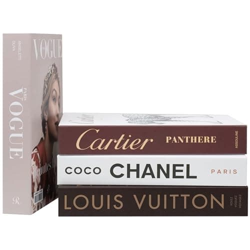 PROBENEX 4-7 Pieces Fashion Decorations Book Set. Premium Aesthetic Faux Books for Room Decor. (4)