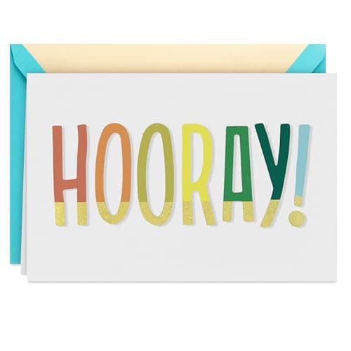 Hallmark Signature Congratulations Card (Hooray!) for Graduations, New Jobs, Retirements, Promotions, Awards