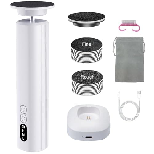 Electric Foot Callus Remover Rechargeable, 6 Speeds Adjustable USB Charging Foot Sander, Portable Electric Foot File Professional Foot Grinder for Dead Skin & Cracked Heel