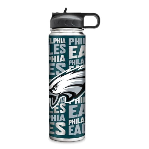 Rico Industries NFL Football Philadelphia Eagles 22oz Stainless Steel Tumbler with Lid - Great For Coffee, Tea, Water or Cocktails