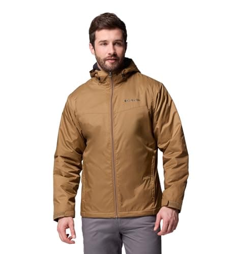 Columbia Mens Glennaker II Sherpa Lined Rain Jacket, Delta, 2X
