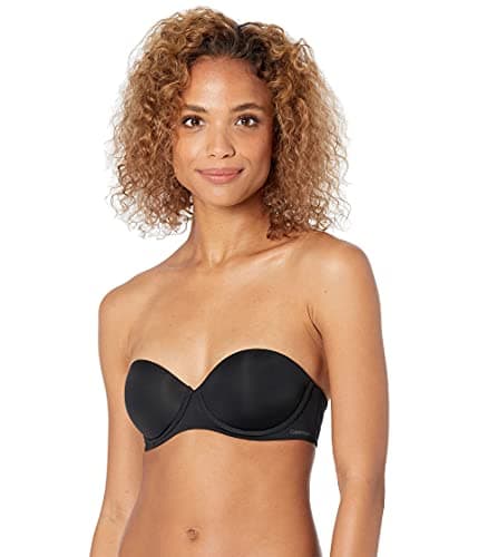 Calvin Klein Women's Perfectly Fit Strapless Convertible Push-Up Bra Black