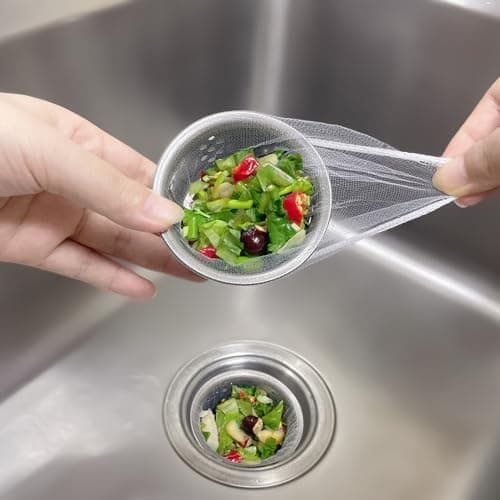 XMALL Disposable Residue Filtering Bag 200 PCS, Suitable For Collecting Garbage And Debris From Kitchen Sinks And Bathroom Drains To Prevent Blockages In Waterways, Kitchen Essentials Sink Filter Nets