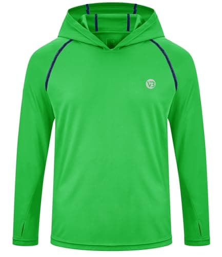 VEOBIKE Youth Long Sleeve Hoodies Shirts Quick Dry Kids Rash Guard Swim Shirts UPF50+ Sun Shirts Fishing Hiking Thumb Holes Fruit Green