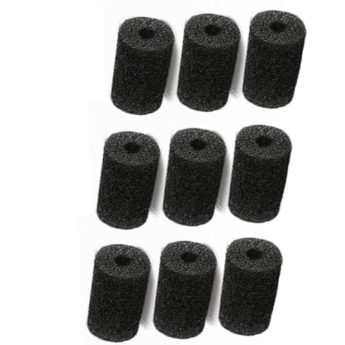 High Density Pool Cleaner Sweep Hose Scrubber Replacement, Fits Polaris 180 280 380 3900 Sport, 9-100-3105 R0522400 Tail Scrubber for Pressure Side Cleaners (Black 9pc)