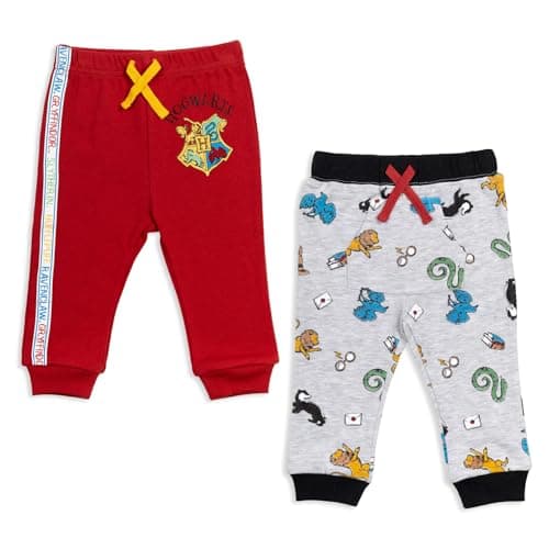 Harry Potter Infant Baby Boys 2 Pack Pants Red/Grey 12 Months
