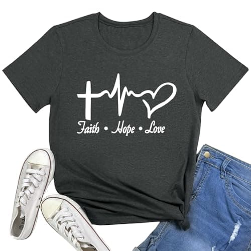 MAXTREE Women Graphic T Shirts Dark Grey X-Large