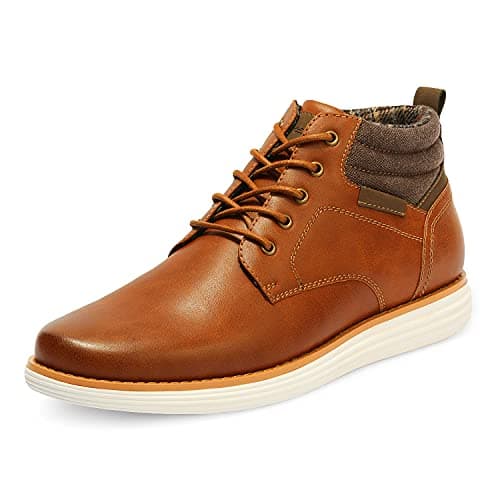 Bruno Marc Men's Mid Top Chukka Sneaker Lace Up Dress Boot,Size 9.5,Tan,GRAND-HIGH