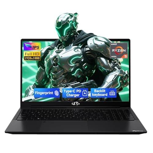 NIMO 15.6" IPS FHD-Light Gaming-Laptop,AMD Ryzen 5 6600H 16GB DDR5 RAM 512GB SSD (Beat i5-1335U, 6 Cores Up to 4.5GHz) AMD Radeon 660M GPU-Computer with 100W Type-C Backlit Keyboard Fingerprint