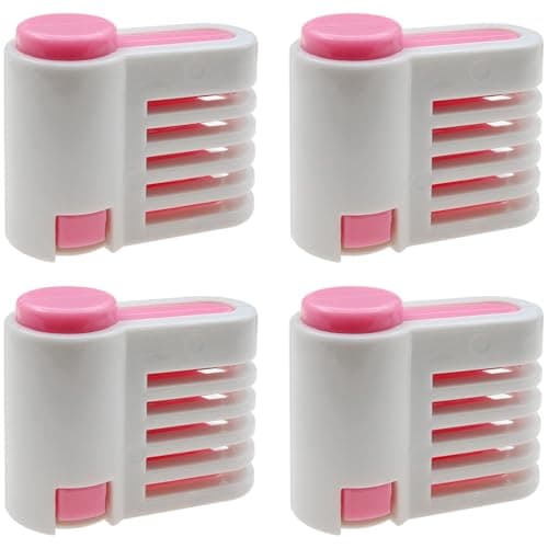 safycaby 4PCS DIY Cake Slicer Cake Layer Slicer 5 Layers Cake Leveler Kitchen Fixing Tools for Bread Toast and Cakes (Pink)