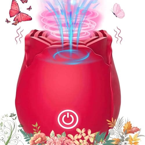 Rose Toy Clit Sucker Rose Sex Adul Toy Sucking Vibrator for Women Dildo Adult Toys Clitioral Sucker Vibrate with Vibratoer Tools, Rose Vibratoar CF-05