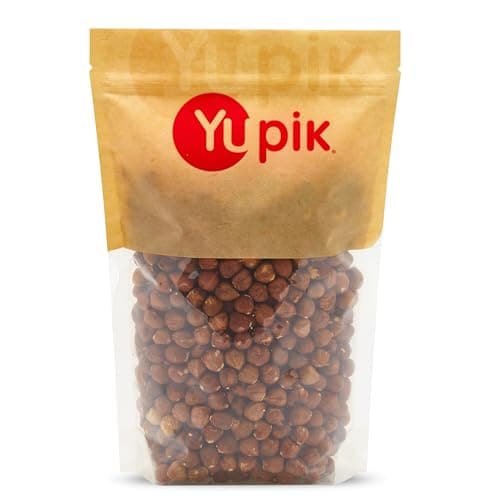 Yupik Raw Hazelnuts, 2.2 lb (35.2 oz), Gluten-Free, Kosher, Filberts, Whole Nuts With Skin, Unsalted, Unroasted, Oil-Free, Source of Fiber & Iron, Healthy Snacks, Ideal for Baking & Cooking