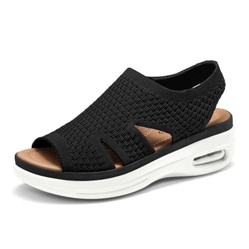 mysoft Womens Comfortable Walking Sandals Slip On Air Cushion