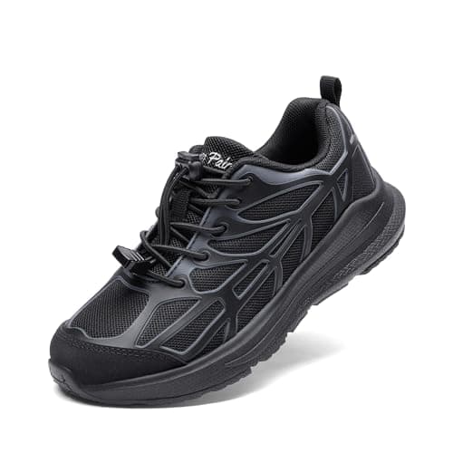 DREAM PAIRS Boys Girls Running Shoes Kids Athletic Lightweight Breathable Gym School Shoes,Size 13 Little Kid,All Black,KKUMRS2521