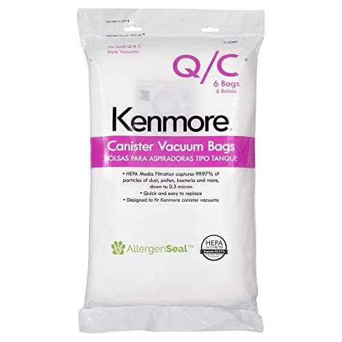 Kenmore 53292 Type Q HEPA Replacement Dust Bags, 6 Count