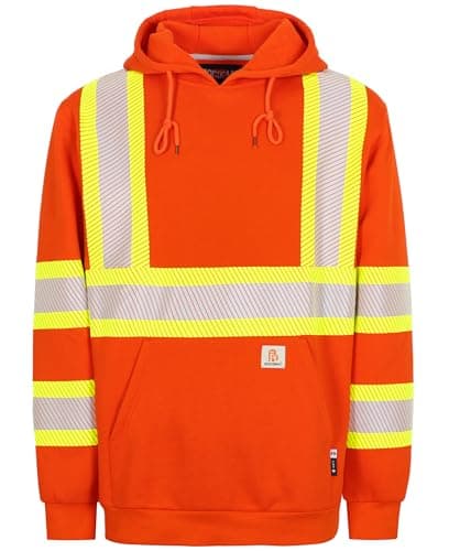 BOCOMAL FR Hoodies Hi-vis 10.5oz Fleece 4" Heat Tape Reflective Sweatshirts