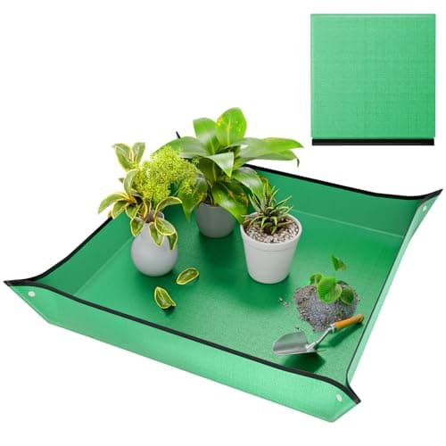 AltarreT Repotting Mat for Indoor Plant Transplanting and Mess Control, 26'' x 26'' Waterproof Potting Succulent Tray Portable Gardening Mat Gift for Plant Lovers