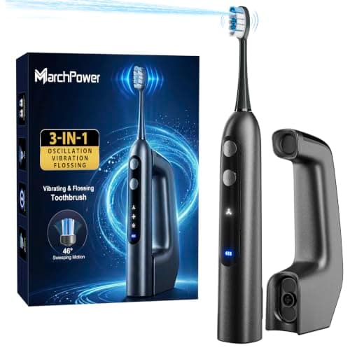 Innovation 3-in-1 Electric Toothbrush with Water Flosser Combo, Sweeping Oscillation, Flossing, Vibration(Muse Design Gold Winner) Cordless Flossing Toothbrush for Travel | Magnetic Tank | Smart Timer
