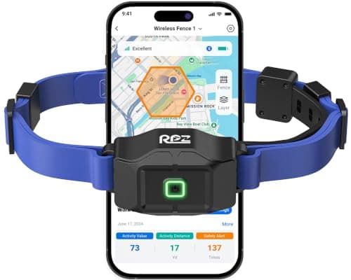 RPZ GPS Wireless Dog Fence System with Free App, No Subscription, Blue