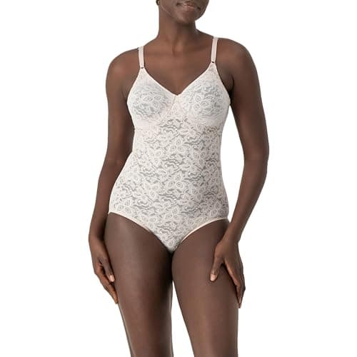 Bali Women’s Shapewear Firm Control Lace ‘N Smooth Built-in Bra Body Shaper Fajas DF8L10