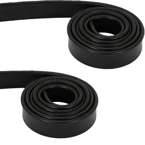 2 Rolls Silicone Squeegee Rubber Refill Blades, 1x 41 Inch & 1x 18 Inch, Streak-Free Replacement for Windows, Glass, Shower Doors