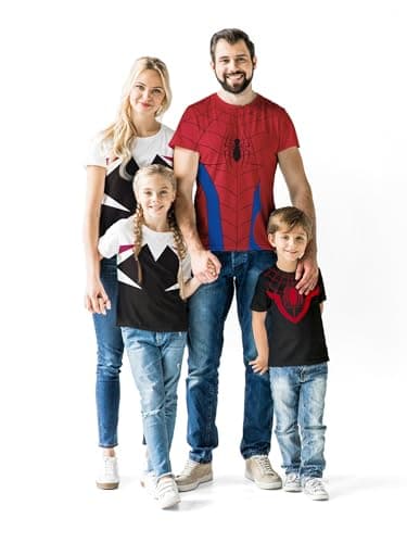 Marvel Spider-Man Miles Morales Mens Matching Family Cosplay T-Shirt Small