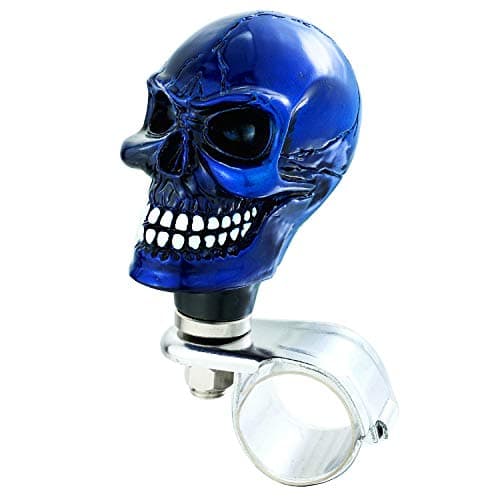 Arenbel Steering Wheel Spinner Small Skull Head Suicide Knob Power Handle