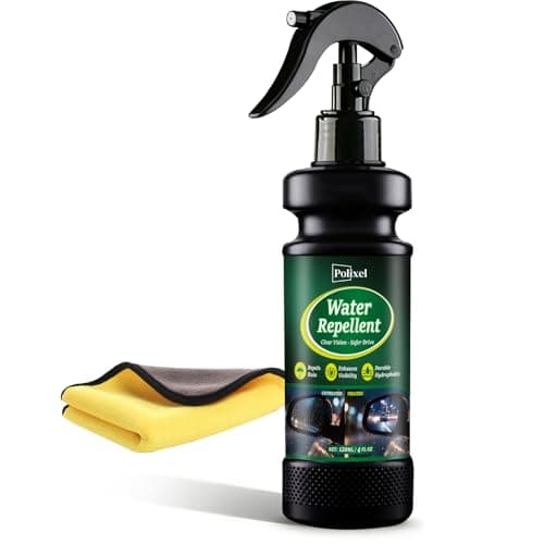 POLIXEL Water Repellent Spray for Windshield & Car Windows - Hydrophobic Glass Coating Rain Repellent for Auto Glass, Water Beading Protectant for Side & Rear Window, Long Lasting Anti Rain Spray