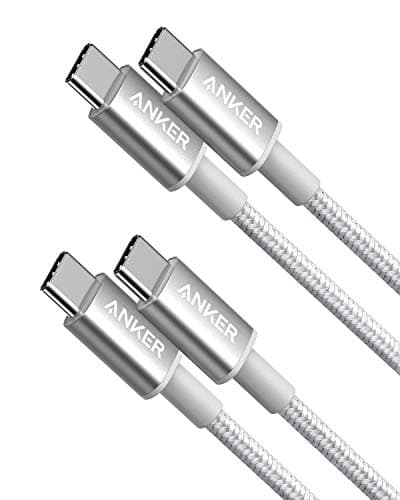 Anker USB C to USB C Cable, Type-C 60W Fast Charging Cable (3.3 FT, 2Pack) for iPhone 17 Series, iPad mini 6 and More (Silver)