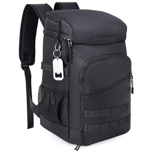 DEYACE Cooler Backpack, 33 Cans Tactical Inspired Backpack Cooler Insulated Leak Proof for Men & Women Portable 2 Leak Proof Compartments Coolers Bag for Beach Travel Picnic Lunch Hiking BBQ Camping