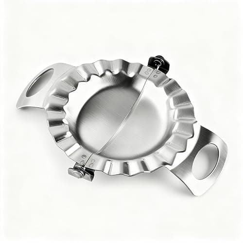 Dumpling Maker Stainless Steel Ravioli Gyoza Dough Pierogi Pie Press Mold Former (3.35 inch / 85mm)