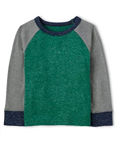 The Children's Place,and Toddler Boys Long Sleeve Fashion Shirts,Park Bench Green,12-18 Months,Single