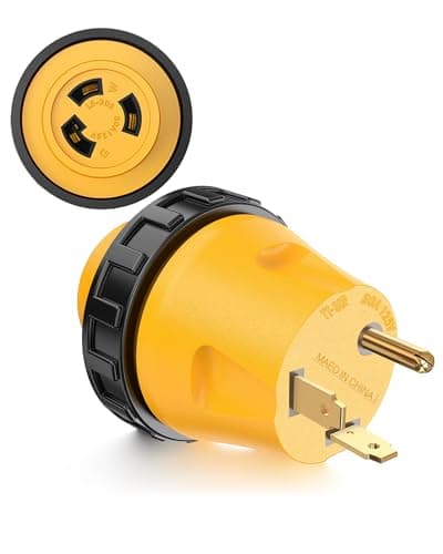 IZTOSS 30A Male to 30Amp Female RV Electrical Converter Plug with Twist Locking 125V AC Power Cord Generator Cable Adapter for RV Camper Travel Trailer Marine