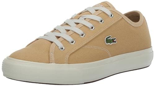 Lacoste Men's BACKCOURT Sneaker, LT BRW/Off WHT, 11.5