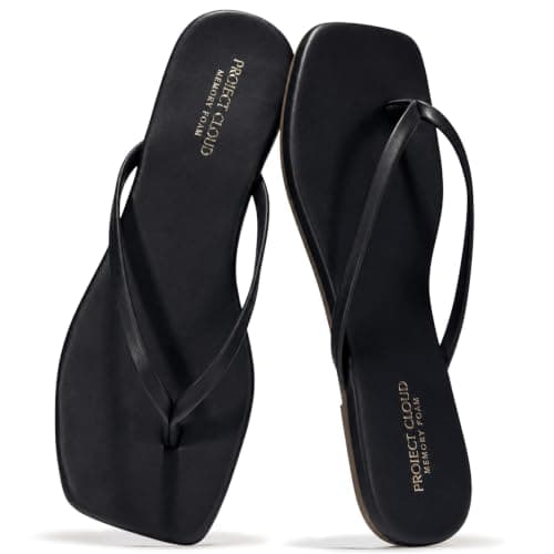 Project Cloud Square Toe Flip Flops For Women-Sandals Women