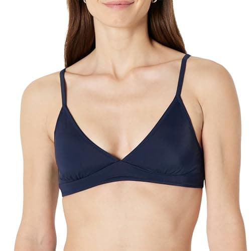 Amazon Essentials Women's Light-Support Classic Bikini Swimsuit Top, Navy, X-Large