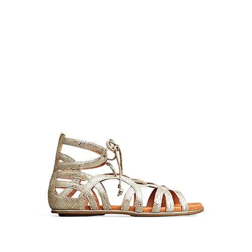 Gentle Souls by Kenneth Cole Women's Break My Heart Gladiator Sandal, Gold Leather, 7.5 M US