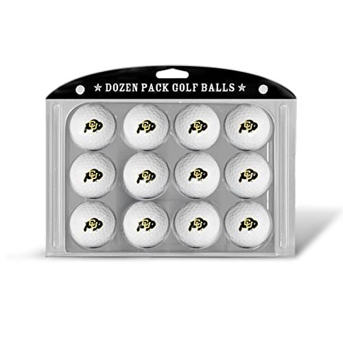 Team Golf NCAA Colorado Buffaloes Golf Balls, 12 Pack Dozen Regulation Size Golf Balls, 12 Pack, Full Color Durable Team Imprint