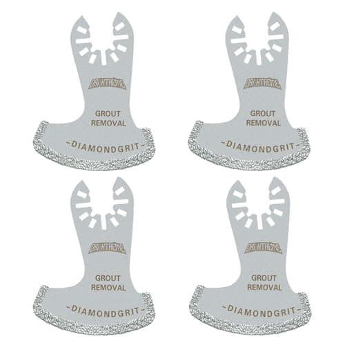 ORIXTREME Oscillating Multi Tool Swing Diamond Blades, Diamond Oscillating Tool Blade, Mortar Cutting Saw Blades for Grout Removal, 4-Pack