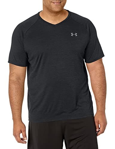 Under Armour Men's Tech 2.0 V-Neck Short-Sleeve T-Shirt, Black (001)/Graphite, X-Small