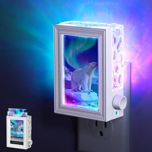 Briignite LED Night Lights Plug Into Wall Decorative Picture Frames RGB