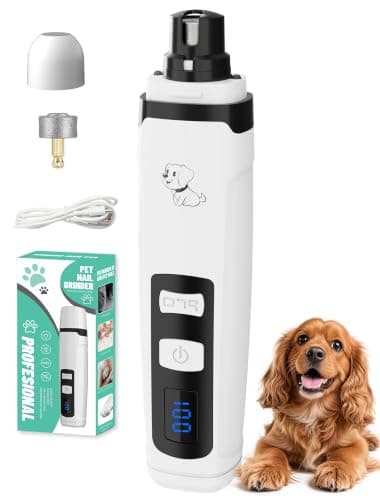 Yikuhot Quiet Dog Nail Grinder, 2-Speed with Light