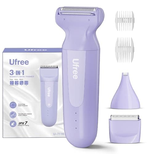 Ufree 3-in-1 Bikini Trimmer for Women, Electric Razor Shaver, Pubic Trimmer
