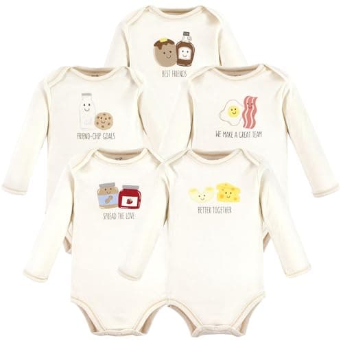 Touched by Nature Unisex Baby Organic Cotton Long-Sleeve Bodysuits, Better Together, Preemie