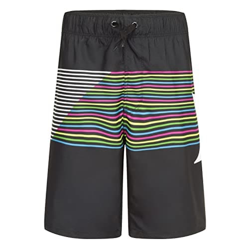 Hurley boys Pull on Swim Trunks Board Shorts, Black/Slash, Medium US