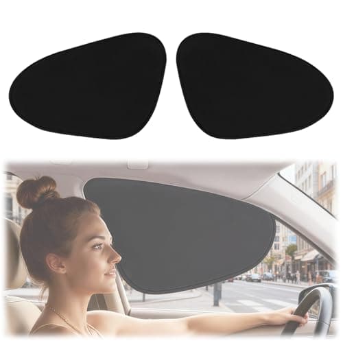 2 Pieces Car Sun Shade,for Side Windows - Car Window Shade, Heat Reduction, Easy Install Car Shades for Side Windows, Static Cling Side Panel Curtains for Car Perfect for Driver and Passenger