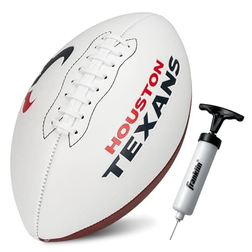 Franklin Sports NFL Houston Texans Autograph Football - Official Size White Panel Souvenir Football for Autographs + Signatures - NFL Team Fan Shop Memorabilia Ball for Display