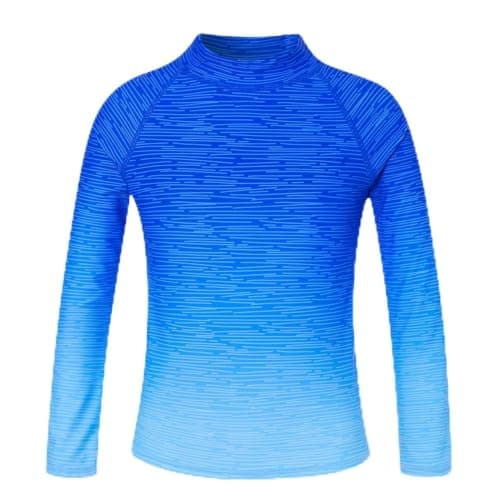 UNIFACO 3T 4T Boys Rash Guard Blue Swim Shirts Long Sleeve UPF 50+ Swimwear Kids Sun Protection SPF Water Surfing Swimming Shirts