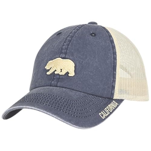 E by Elidan California Bear Trucker Hat, Soft Mesh Dad Hat for Men & Women